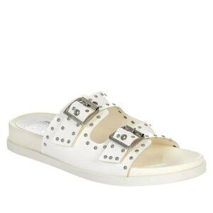 VINCE Camuto "Pavey" 2-band studded slide sandals Women size 8 Buckles